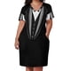 thumbnail image 3 of Vestido holgado de esmoquin con bolsillo para mujer embarazada vestido de noche, 3 of 7