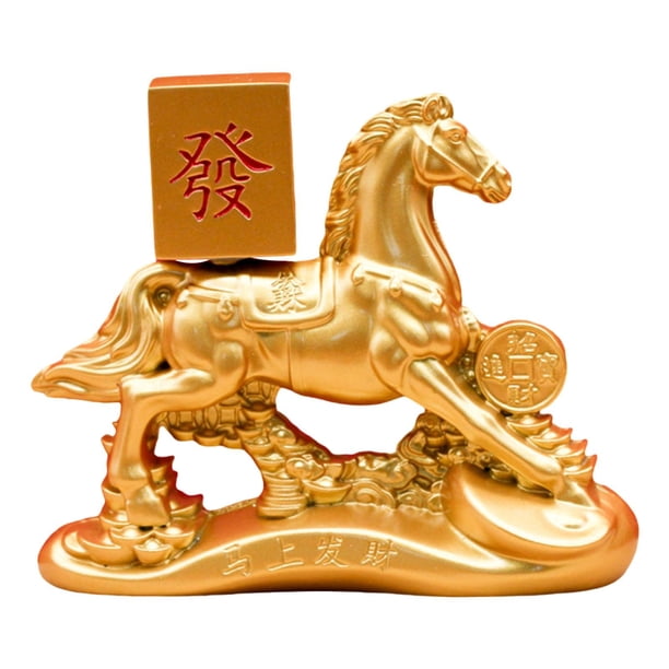 Estatua de caballo Escultura Feng Shui Figura coleccionable Año Nuevo chino 2026 para Poder