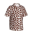 thumbnail image 3 of Xecao Coffee Rugby print Hawaiian shirt - a stylish short-sleeve button-down for men, perfect for casual beach and tropical outings., 3 of 9