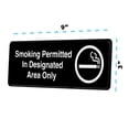 thumbnail image 3 of Alpine Industries 9 in. x 3 in. Smoking Permitted in Designated Areas Only Sign 5 Pack, 3 of 5