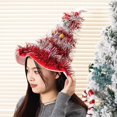thumbnail image 2 of New Year Hat Christmas Tree Hat Topper Festive Holiday Hat with Star Decor Plush Ball Colorful Reusable New Year Party Prop, 2 of 5