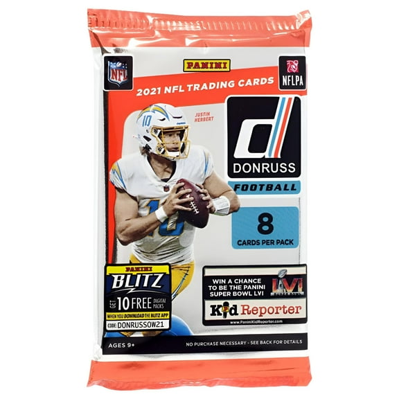 NFL Panini 2021 Donruss Football Trading Card RETAIL Pack (8 Cards)