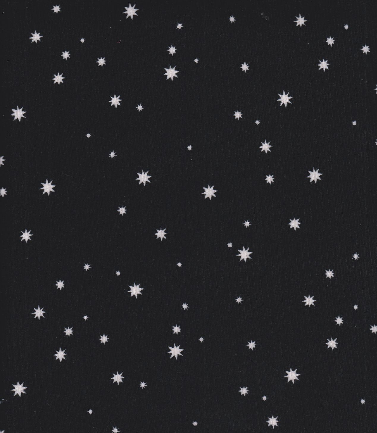 Fabric Selection Inc Poly Spandex 4x2 Yummy Rib Star Print Black 3