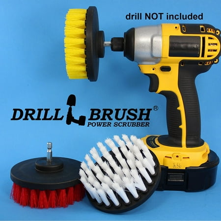 Drill Powered Cleaning Rotary Electric Brush Kit For Tile And Grout Tub Shower Sink Porcelain By Drillbrush