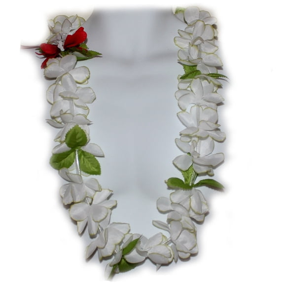 #10 Green-White, Simple Lei