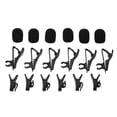 thumbnail image 1 of Kit de reemplazo de micrófono de 18 piezas 6 piezas Mic Clips de metal 6 piezas cubierta de espuma de micrófono 6 piezas Clips de alambre de plástico, 1 of 8