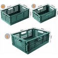 thumbnail image 3 of Paquete de 1 caja de almacenamiento plegable de plástico resistente, caja de plástico, 3 of 5