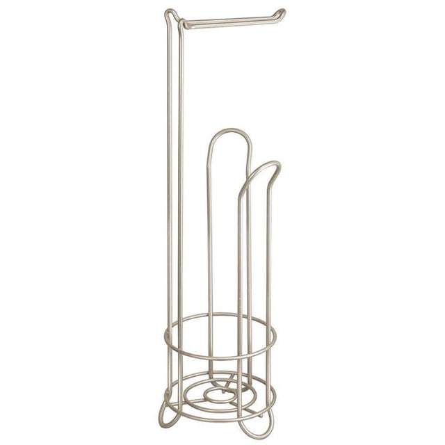 InterDesign 68717 6.5 x 23.75 in. Porte-Papier Toilette Debout Libre Classico - Satin