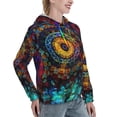 thumbnail image 6 of Daiia Mandala Colorful Pattern Women's Fashion Hoodies & Sweatshirts with Kangaroo Pocket Hooded Sweatshirt with Eye-catching Drawstrings-Small, 6 of 7