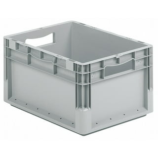 Buckhorn SW4815080201000 Plastic Straight Wall Storage Container Tote - 48 x 15 x 7.5 - Light Grey