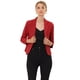 thumbnail image 1 of Chaqueta abierta de la chaqueta del traje de la cosecha del trabajo de la oficina del frente de las mujeres Rojo Sólido S, 1 of 5