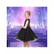thumbnail image 4 of Sunny Fashion Vestido para Niñas Negro con Malla de Rejilla de Diamante, Manga con Volantes, Casual, Fiesta, Actuación en Escenario, 8 Años, 4 of 7