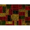 thumbnail image 1 of Ahgly Company Machine Washable Indoor Rectangle Patchwork Yellow Transitional Area Rugs, 7' x 10', 1 of 4