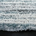 thumbnail image 4 of SAFAVIEH Fontana Danny Abstract Shag Area Rug, Ivory/Teal, 6'7" x 6'7" Round, 4 of 8