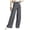 Grey, variant on Womens Casual Wide Leg Dress Pants High Waist Tailored Button Down Trousers With Pockets Womens Elastic Waist Dress Pants