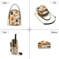 thumbnail image 4 of Leather Handbag Crossbody Bag Cartoon Halloween Pumpkins and Bats, 4 of 7