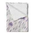thumbnail image 2 of Lavender Soft Flannel Fleece Throw Blanket, Botany Flowers Ribbon Blossom on Pastel Tone Backdrop Pattern, Cozy Plush for Indoor and Outdoor Use, 60" x 80", Pearl Lavender, by Ambesonne, 2 of 5