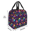 thumbnail image 2 of Pofeuu mushroom rainbow color Skull Print Lunch Bag Lunch Box Large Capacity Insulated Lunch Bag for Adult, Leakproof Reusable Lunch Tote Bags for Work, 2 of 5