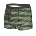 thumbnail image 2 of Kll Jungle Green Camo Usa Flag Men'S Cotton Boxer Briefs Underwear-Small, 2 of 9