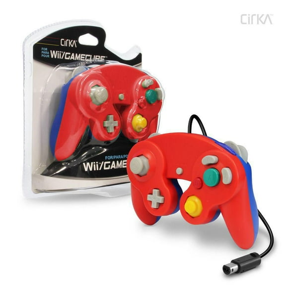 Manette filaire Hyperkin CirKa pour GameCube®/Wii® (rouge/bleu)