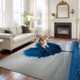 thumbnail image 2 of Rectangle Area Rugs 6 x 9 Ft, Valentine's Day Non-Slip Residential Carpet, Blue Heart Love Trees Romance Spring Indoor Crawling Mats Runner Rugs for Living Room/Dining Room/Bedroom, 2 of 8