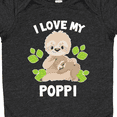 thumbnail image 4 of Inktastic Cute Sloth I Love My Poppi with Green Leaves Boys or Girls Baby Bodysuit, 4 of 5