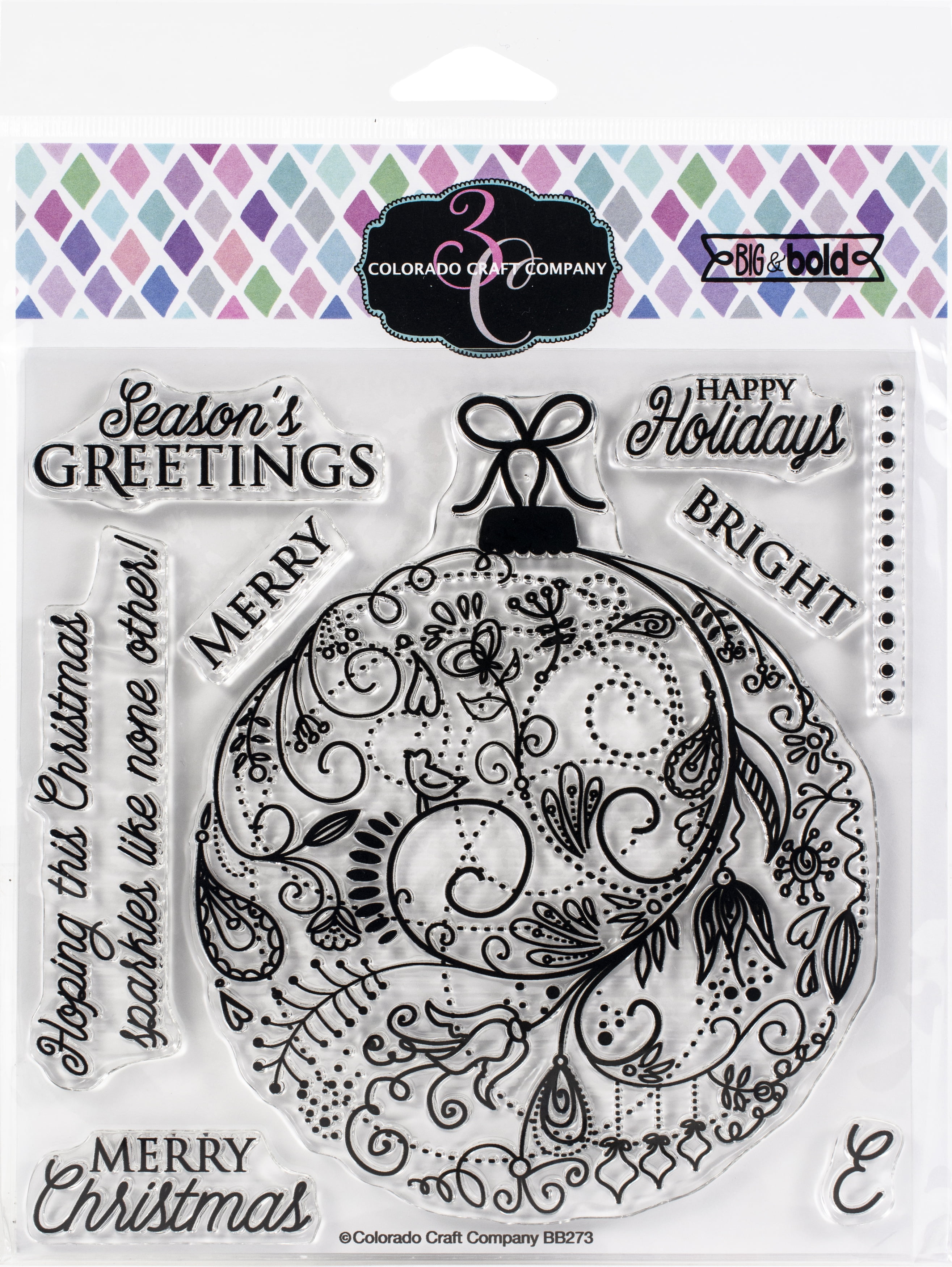 C3BB362 Colorado Craft Company Clear Stamps 6"X6"-Nordic Ornament-Big & Bold 