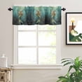 thumbnail image 2 of Mermaid Valances for Windows Ocean Rod Pocket Curtain Valance Window Treatment Short Curtains for Kitchen Living Room, 60"x14", 2 of 5