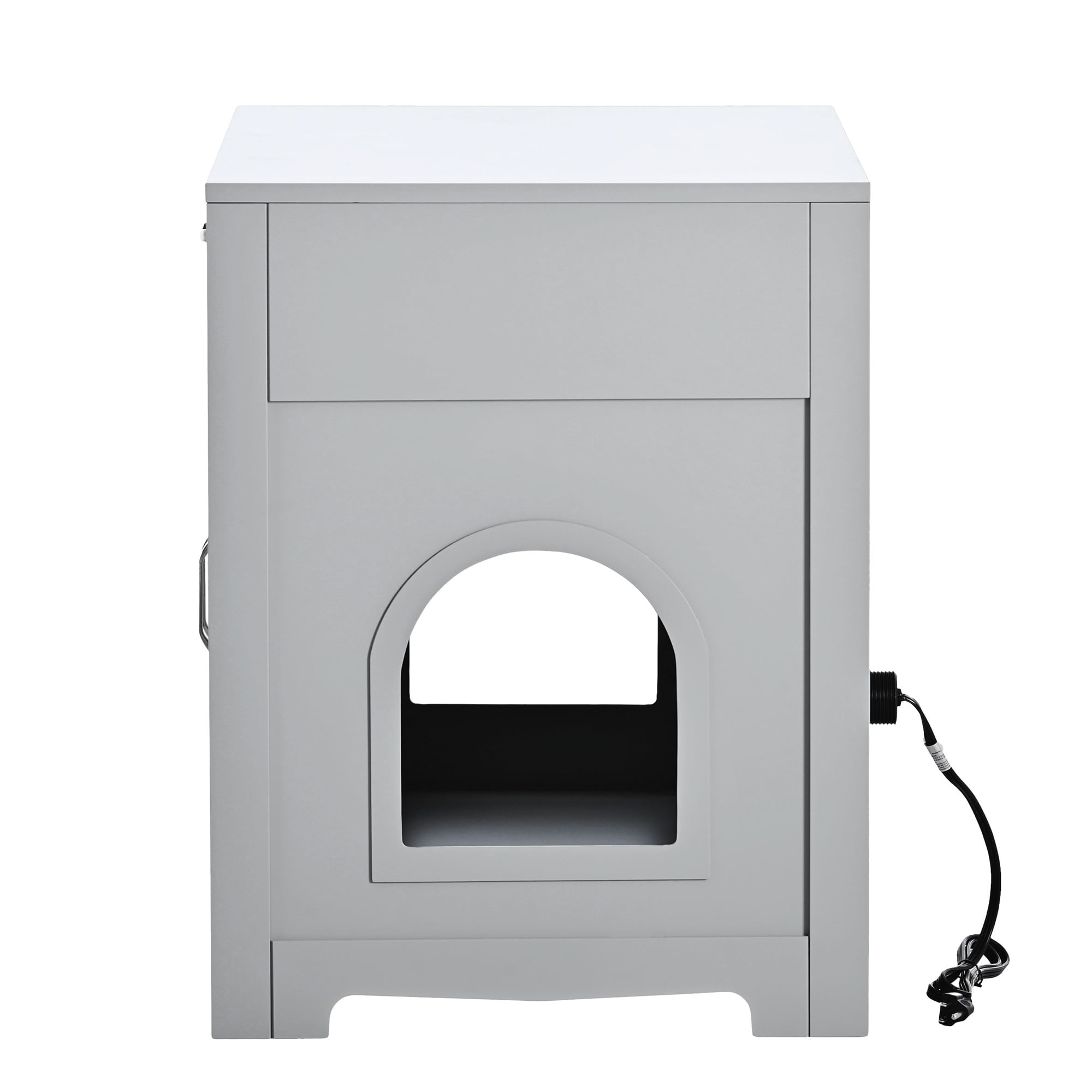 Pefilos 31" Cat Litter Box Enclosure, Hidden Cat Washroom Furniture with Divider, Large Wooden Pet House, Enough for Most of Orange Cat and Litter Box, Gray Pefilos 31" Cat Litter Box Enclosure, Hidden Cat Washroom Furniture with Divider, Large Wooden Pet House, Enough for Most of Orange Cat and Litter Box, Gray