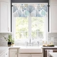 thumbnail image 3 of Coastal Kitchen Curtains Set Short Half Curtains 36 Inches Length, Summer Beach Blue Teal Coral Starfish Nautical Rod Pocket Window Treatment Bedroom Tiers and Valance Set for Cafe Bathroom, 3 of 6