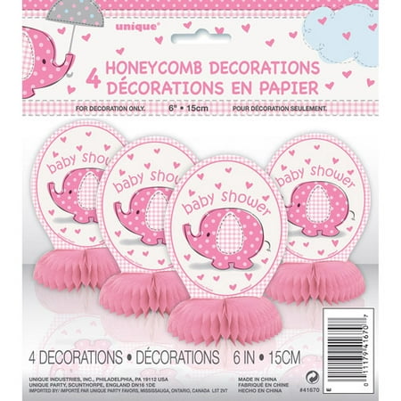 Elephant Baby  Shower Centerpiece Decorations  6 in Pink 