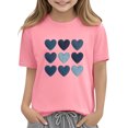 thumbnail image 6 of Posijego Kids Valentines Day Shirts Cotton T-Shirt Girls Boys Cute Heart Graphic Soft Summer Short Sleeve Tees, 6 of 9