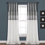 Lush Decor Night Sky Sparkle Curtain Panel - 42" X 84", Sequin, Black & White, Room Darkening