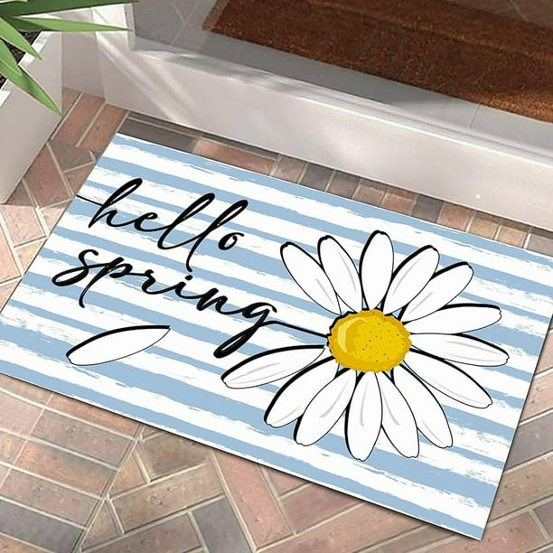 Felpudo navideño con texto en inglés "Merry Christmas Front By Mat Porch", felpudo decorativo de bienvenida para interiores y exteriores, alfombrillas antideslizantes para decoración de casas de