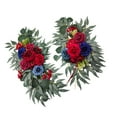 thumbnail image 2 of Wedding Arch Flowers Silk Flowers for Wedding Arch Decorative Centerpiece Home Decor Indoor Artificial Flower Swag for Ceremony Table Arbor Red Blue, 2 of 9