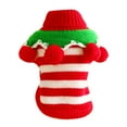 thumbnail image 1 of Pet Clothes, Christmas Winter Warm Striped Knit Sweater Pet Costume for Dog Cat 1PC, 1 of 8