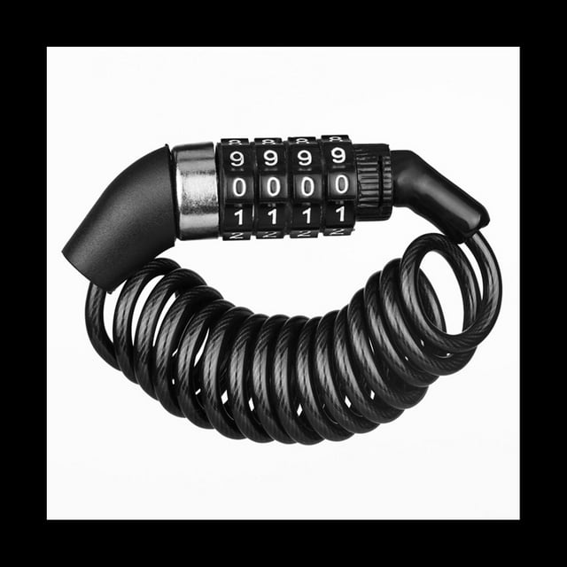 Cerradura para Casco de Bicicleta FáCil de Usar Asequible Candado para Mochila de Bicicleta de MontañA Candado de Cable de Acero PortáTil Accesorios para Ciclismo