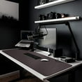 thumbnail image 3 of Cacoy 150x50cm Leather Extended Mouse Pad Long Desk Blotter Pad (Brown), 3 of 5