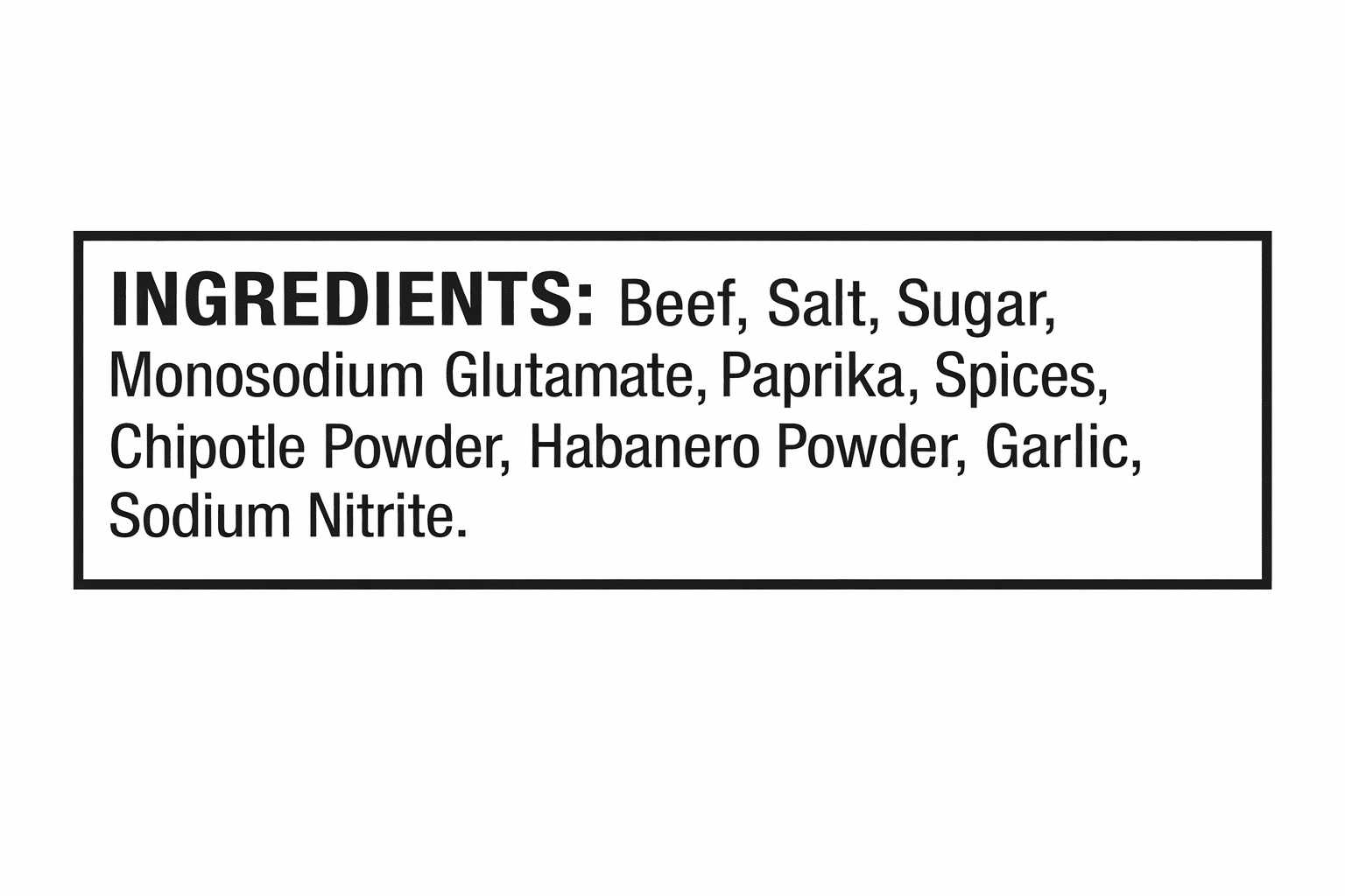 GOLDRUSH Habanero Chipotle Beef Jerky 15 Oz