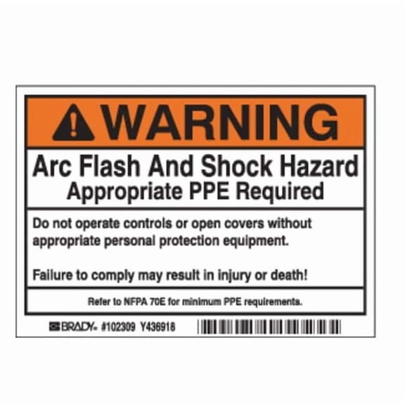 Brady Label,3 1/2 inx5 in,Polyester,PK100 102309