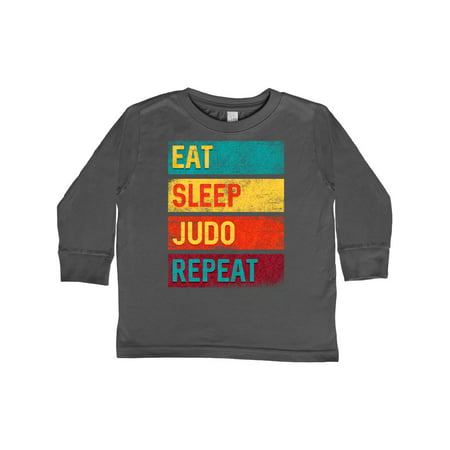 

Inktastic Martial Arts Eat Sleep Judo Repeat Gift Toddler Boy or Toddler Girl Long Sleeve T-Shirt