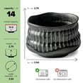 thumbnail image 5 of AprikaLife Traditional Japanese Matcha Tea Bowl Handcrafted Ceramic Tea Ceremony Cup Black Crystal Glaze, 5 of 7