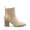 NUDE, variant on BURUDANI Women Pointed-Toe Chunky Block-Heel Ankle Booties Fall Short Boots