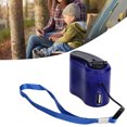thumbnail image 2 of Portable Emergency Hand Crank Power with LED Flashlight Phone Charger Rechargeable Hand Power USB Charger for Home Outdoor Hiking Camping[Blue], 2 of 9