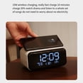 thumbnail image 4 of Unatoiry Réveil Numérique avec Haut-Parleur Bluetooth Affichage HD LED pour Heure Précise Charge Sans Fil 15W Rose Quatre en un, 4 of 6