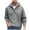 Sweater - Gray, variant on Maqroz Casual Sweater for Men Quarter Button Hooded Sweaters Casual Loose Plus Size Elastic Pullover Long Sleeve V Neck Pullovers Trendy Solid Color Warm Top