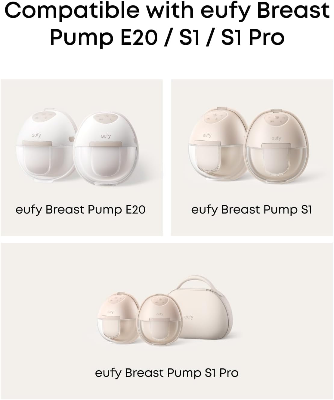eufy Original Milk Container (2-Pack) for Wearable Breast Pump E20/S1/S1 Pro, BPA-Free Reusable Breast Pump Container Collects Up to 5 oz (150 ml) Each