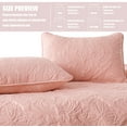 thumbnail image 5 of Exclusivo Mezcla Twin Quilt Bedding Set, Lightweight Vintage Twin XL Size Quilts with Pillow Sham, Soft Bedspreads Coverlets for All Seasons (88"x68", Blush Pink), 5 of 8