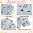 thumbnail image 4 of FORMRS Kids Short Sleeve Top and Pants Pajama Set Unisex Satin 2-Piece Sleepwear, Sizes 5-6Y, Blue Octopus Pattern, 4 of 8