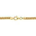 thumbnail image 2 of Miabella 4mm Yellow Plated Sterling Silver Double Curb Link Chain Bracelet, 2 of 4